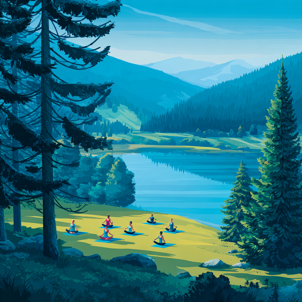 Йога инструктор демонстрира поза